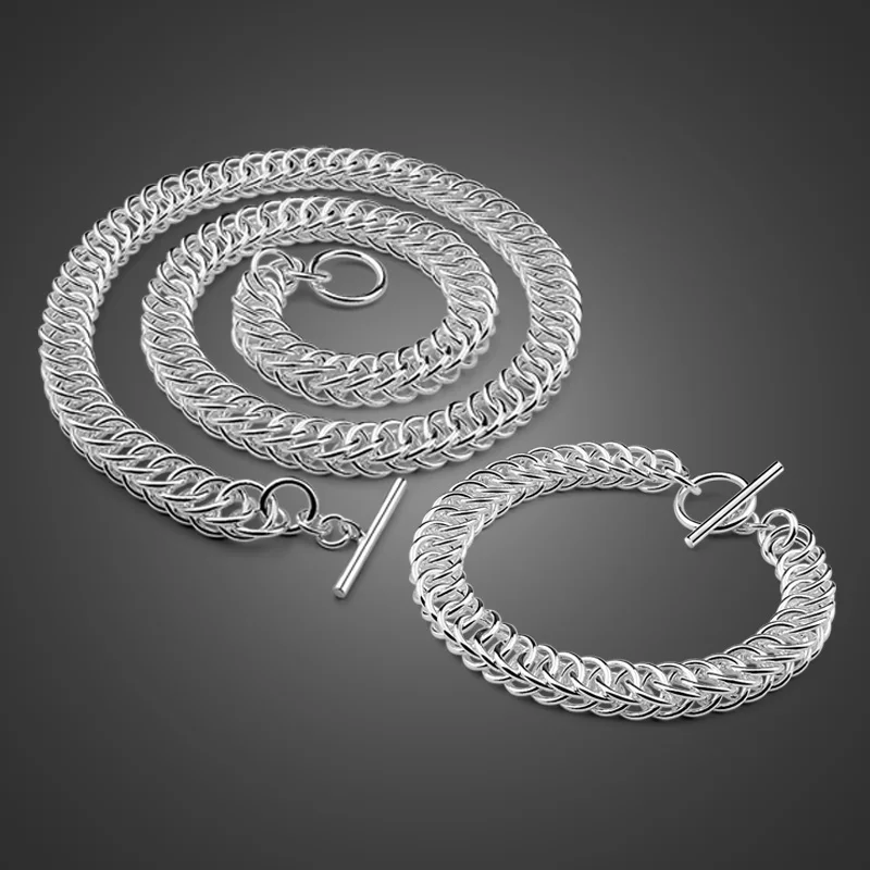 Модные мужские 925 Серебряный набор ожерелье/браслет серебряные ювелирные изделия дизайн хлыст серебряное ожерелье подарок на день рождени... Модные мужские 925 Серебряный набор ожерелье/браслет серебряные ювелирные изделия дизайн хлыст серебряное ожерелье подарок на день рождени...