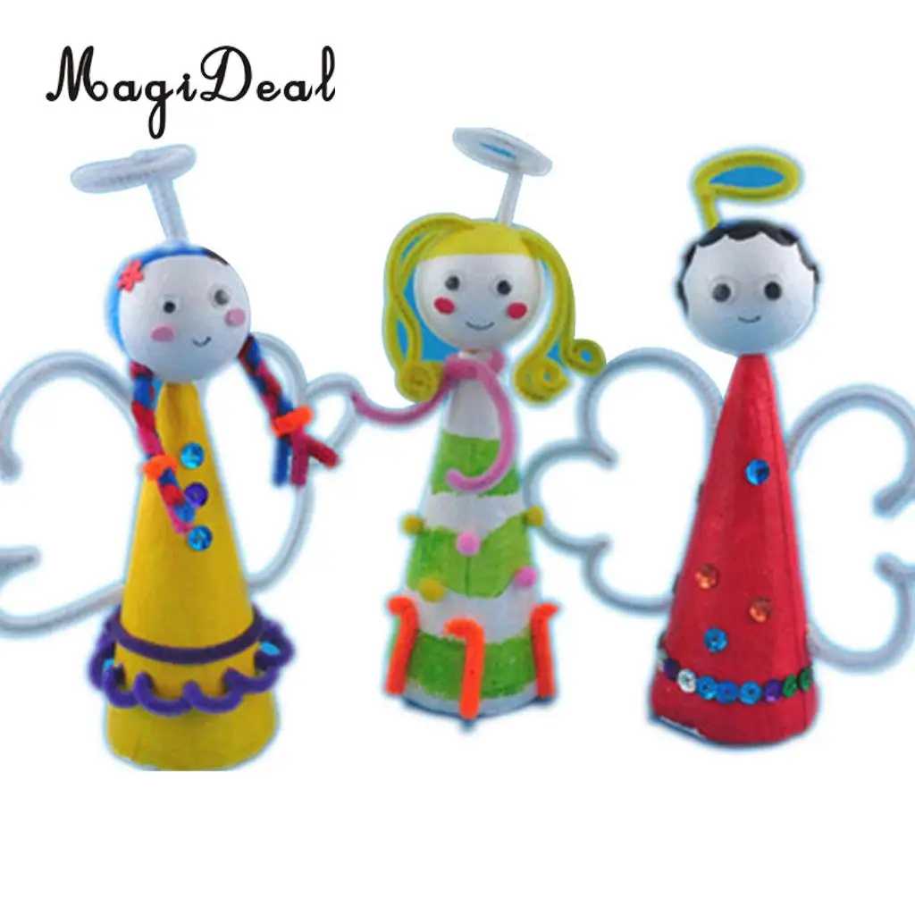 MagiDeal 5pcs/Lot Cone/Doll/Plane/Rabbit Styrofoam Foam Ornaments for Handmade DIY Modelling Crafts Xmas Christmas Trees Decor