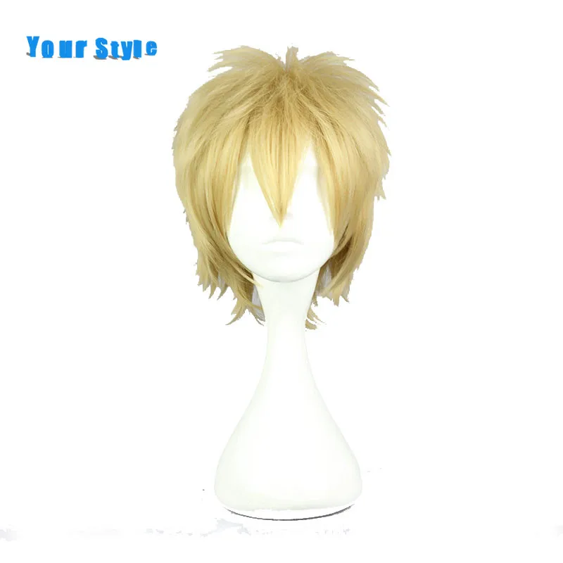 

Your Style Short Curly Cosplay Hair Wigs Men Heat Resistant Synthetic High Temperature Fiber Hair
