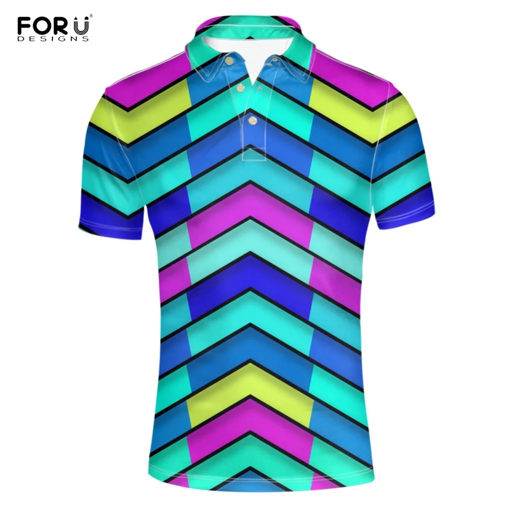 

FORUDESIGNS Shirt Men's Clothing Short-sleeve Loose Big Plus Size Shirts Adult Top Tees Patchwork Summer Polos Shirt 2018