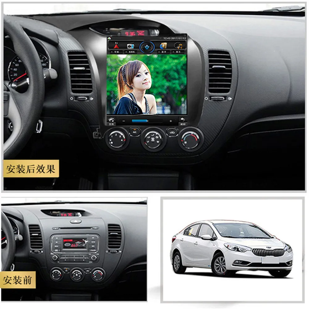 Discount ZOYOSKII Android 8.1 os 10.4 inch vertical car gps multimedia radio bt navigation player for Kia CERATO K3 FORTE 2013-2017 4