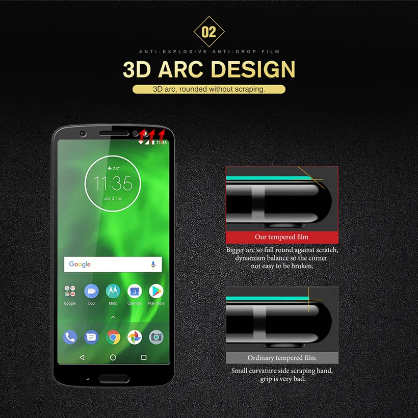 3D Защитное стекло для Moto G5S E6 Plus закаленное G5 E4 G6 G8 Play One Action Zoom Macro Screen
