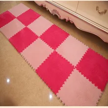 6 шт./лот, 31,5*31,5 см, плюшевые коврики-пазлы, поролоновый ворсистый бархатный ковер, декоративный игровой коврик для детской комнаты