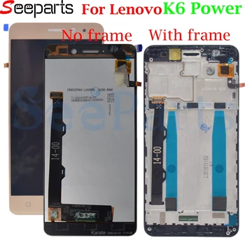 

For Lenovo K6 Power LCD Display Touch Screen Digitizer Assembly with Frame K33a42 k33a48 Replacement 5.0" For Lenovo K6 Power