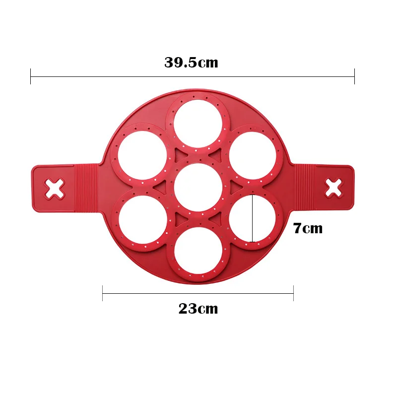 1 шт. 7 отверстий яйцо формы силиконовые идеальный Яйцо Блин антипригарной блин производства чайник Mold Кухня Пособия по кулинарии