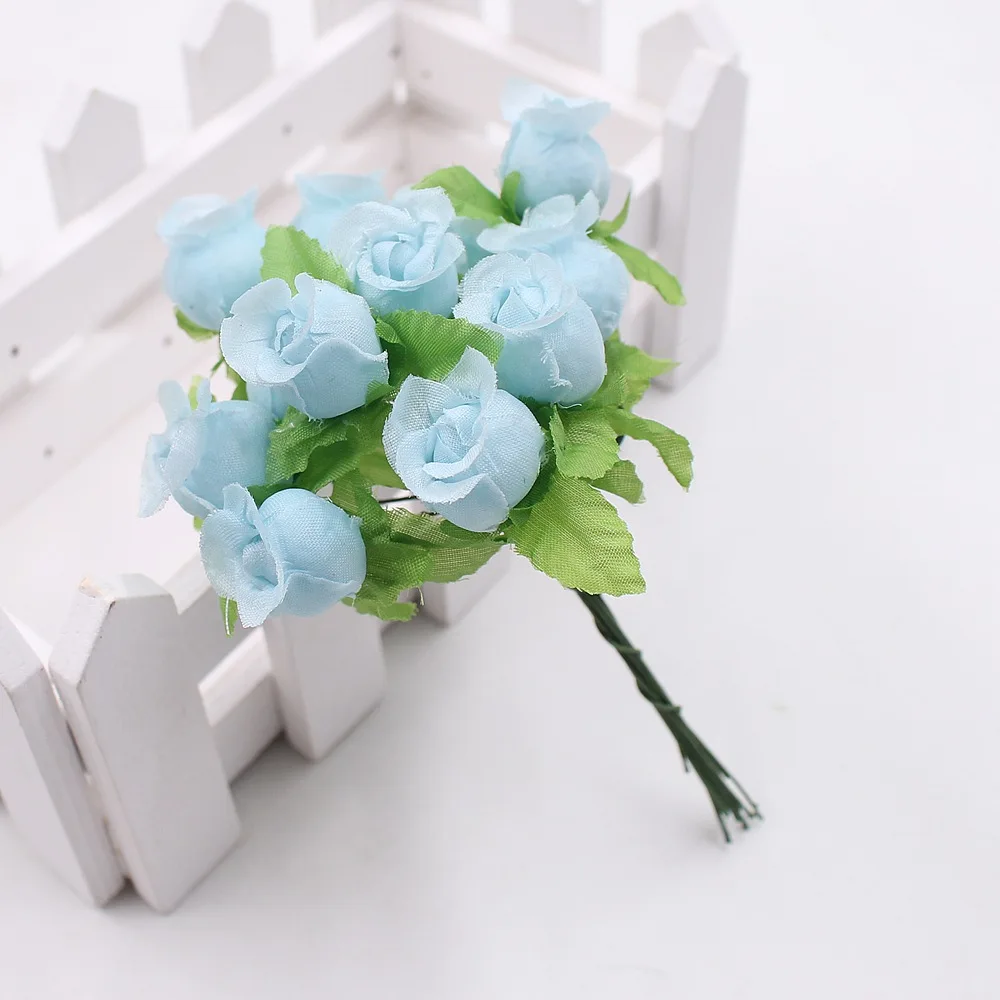 12 шт./лот искусственный цветок 2 см шелк Высокое качество Роза свадебное оформление букета DIY ВЕНОК Подарочная коробка скрапбук цветы