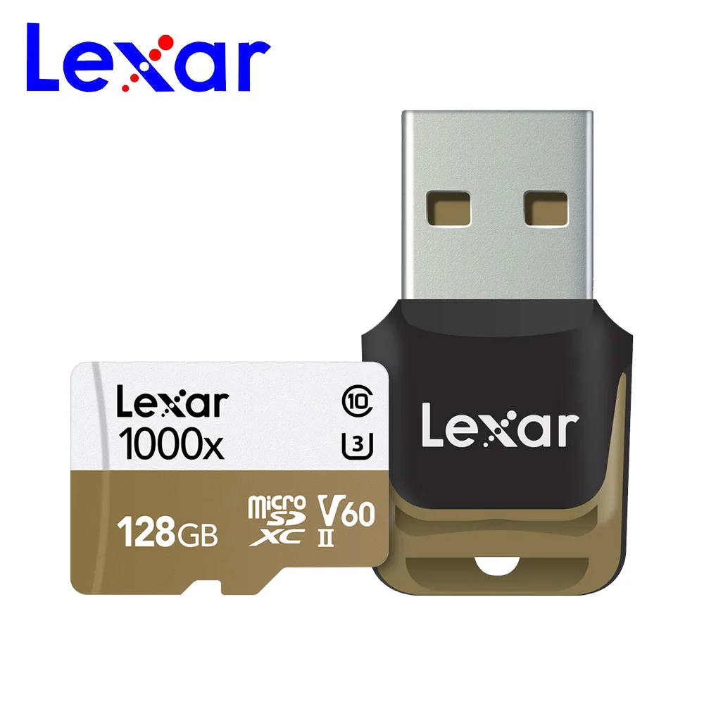 Лучший Оригинальный Lexar 1000x Micro SD 128 Гб карты памяти 16 Гб, 32 ГБ UHS II U3 SDHC SDXC 64 GB максимальная скорость 150 МБ с. Class10 tf карты памяти