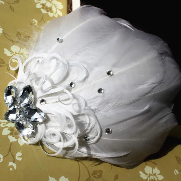 Ручной работы балетный головной убор с кристаллами и перьями, украшение для головы балета, Свадебные украшения с бусинами,, розничная и HDE023