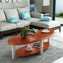 Кафе столы Cafe мебель из массива дерева+ Утюг Овальные двойной слой журнальный столик диван тумбочка минималистский современного стол 120*60*45 см