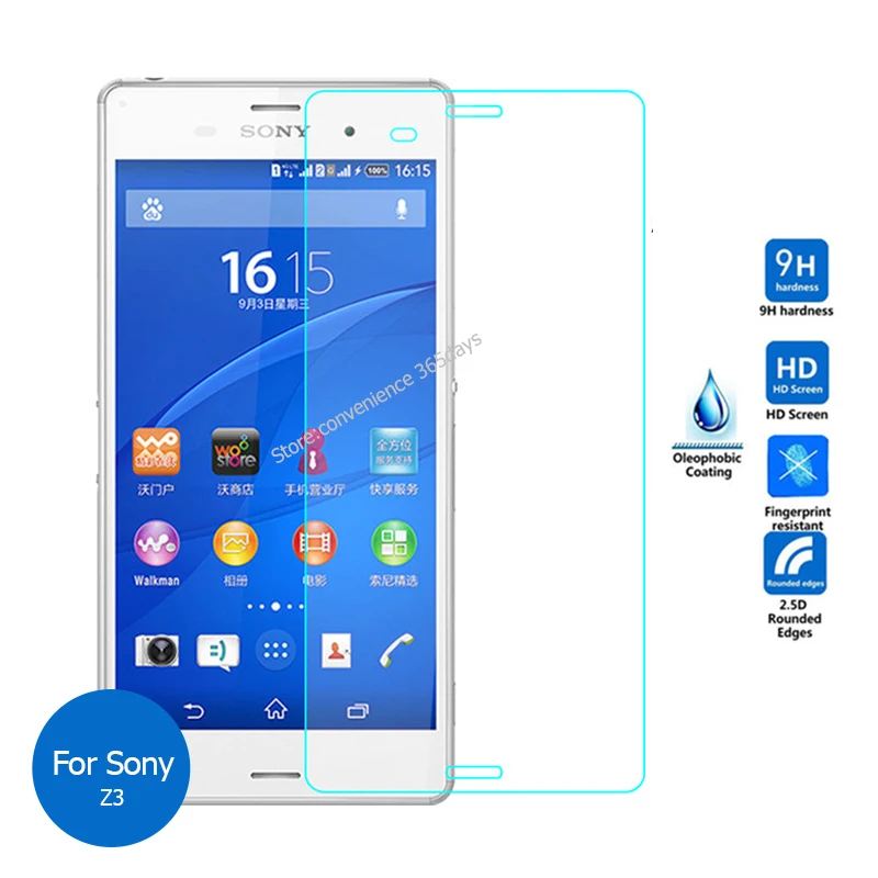 Для Sony Xperia Z3 закаленное стекло Защита экрана 2 5 9h защитная пленка на XperiaZ3 Z 3 SO-01G 401SO