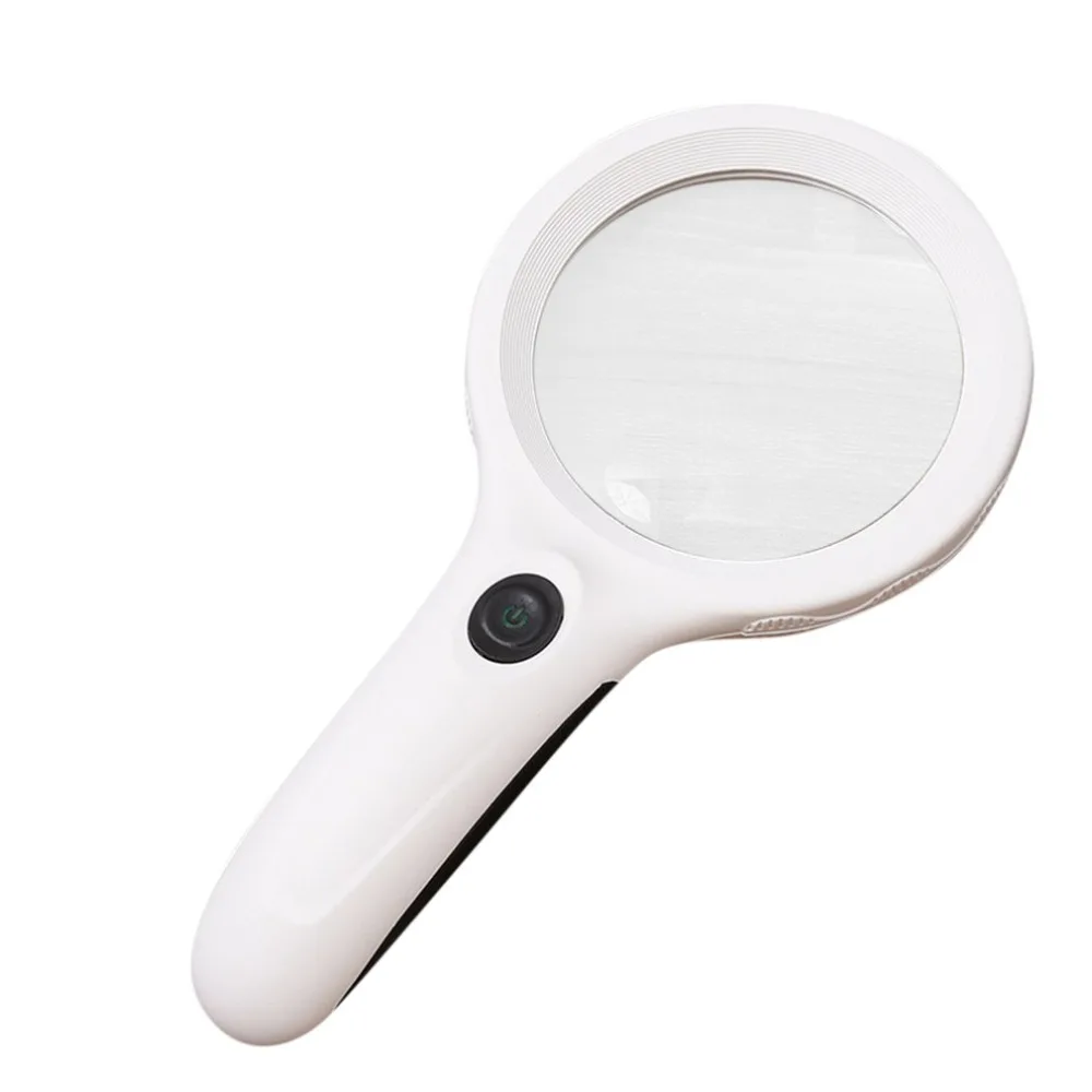 Portable Handheld Magnifier 10X Magnifier with 8 LED Light Reading