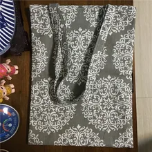 YILE Хлопок Лен Ткань экологический многоразовый мешок шоппер Tote печать круглый цветок Мотив 17223-c