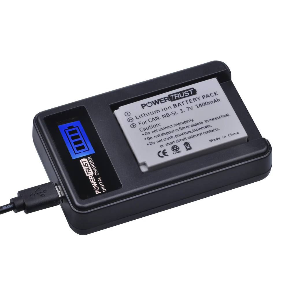 

1Pcs NB-5L NB 5L NB5L Camera Battery + LCD USB Charger For Canon S110 SX200 SX210 SX220 SX230 IS HS IXUS 850 870 800 860 990