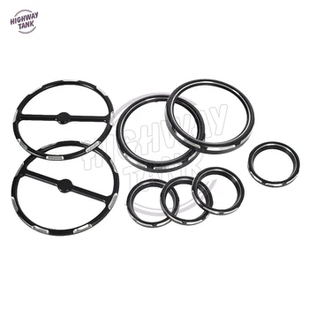 

8pcs CNC Motorcycle Speedometer Gauges Bezels&Horn Cover Case for Harley Davidson Touring