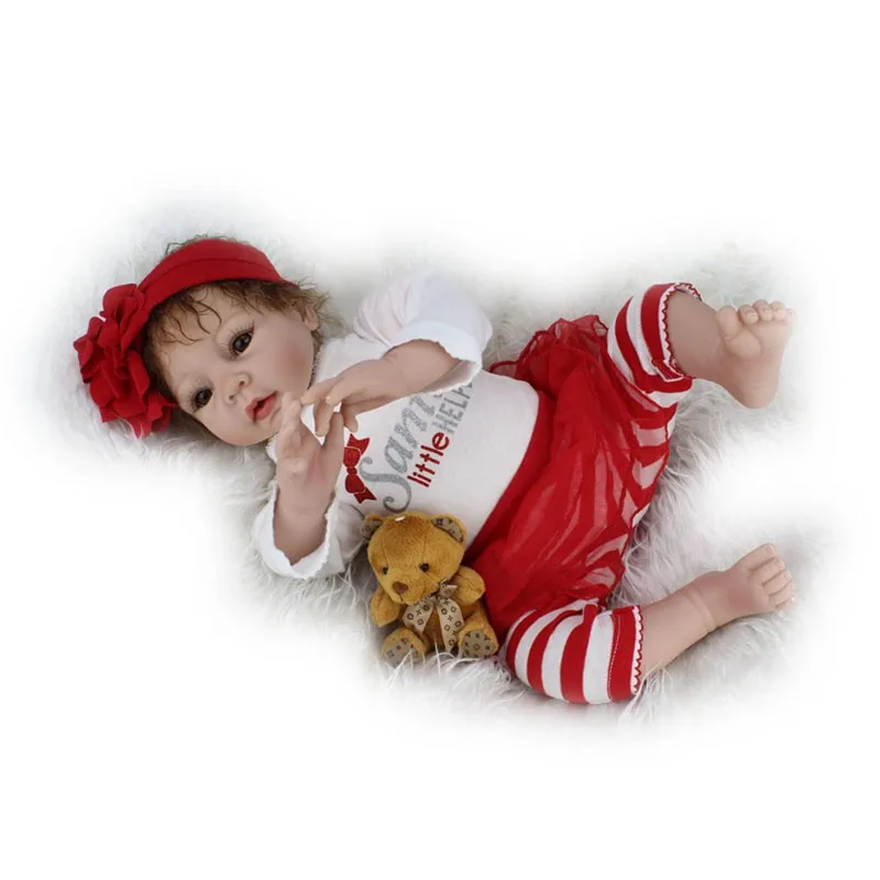 Bebes reborn Детская Подарочная игрушка кукла 55 см Силиконовая reborn baby doll l. o. l Реалистичная Девочка Малыш reborn boneca сюрприз подарки NPK