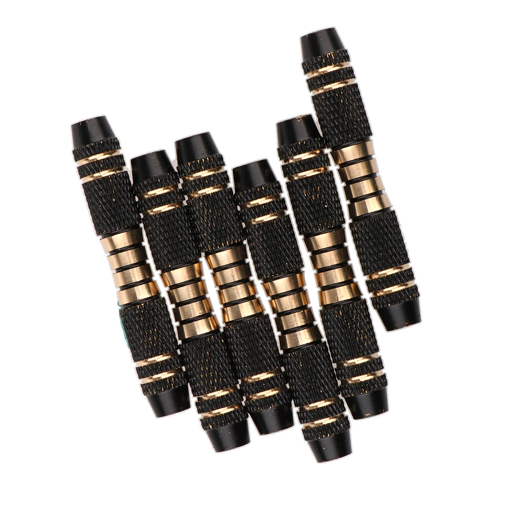 

6 Pieces 16g Copper Premium Dart Replacement Barrels Shafts Grip for Soft Tip Dart Steel Tip Dart Black 50 x 4 x 8 mm