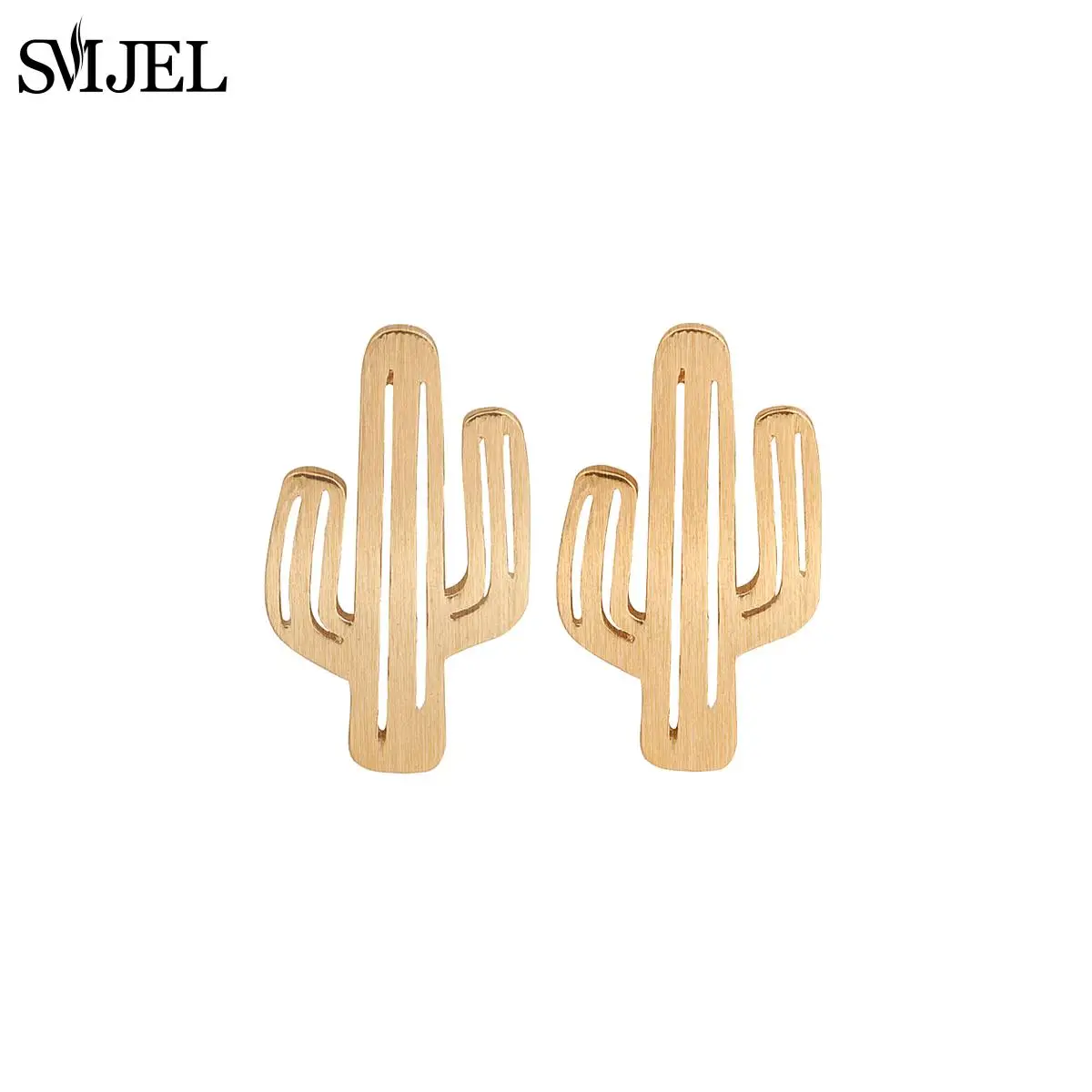 

SMJEL New Fashion Big Cactus Post Earrings for Women Small Cactus Stud Earrings Party Gift S122