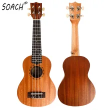 SOACH 21 дюймов Гавайские гитары укулеле Студенческая гитара для начинающих сопрано ручной работы красное дерево, гриф для тела 4 струны