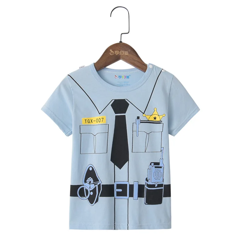 12B New Kids Boy Girls for T Shirt Cotton Cartoon Watermelon Fox Cute Print Clothes Children Boys T-shirt Baby Tops 2 3 4 5 6 Year - Цвет: 12B