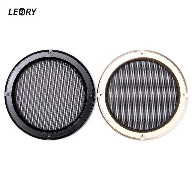 Cheap LEORY 1pc 6.5 inch Protective Cover Nets Car Speakers Power Amplifier Decorative Circle Unit Net Loudspeakers Sound Box Grille