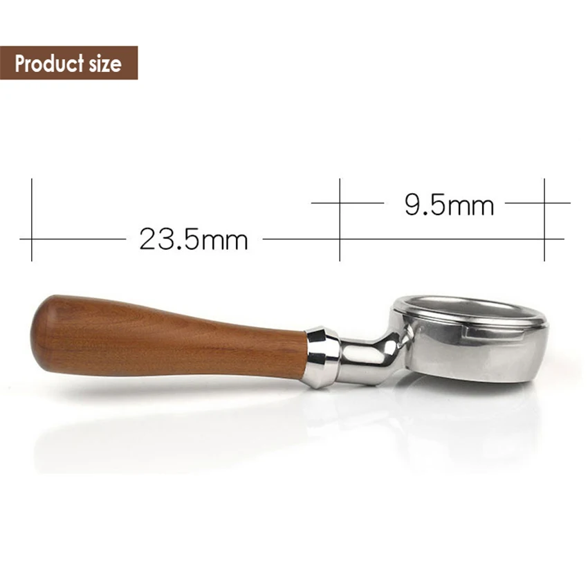 Espresso Coffee Bottomless Portafilter E61 Group-head 58MM Coffee Machine Solid Wooden Handle 304 S