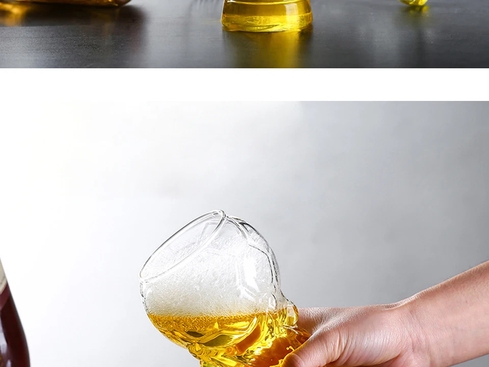 Creative Transparent Beer Mug Wine Whiskey Glass Crystal Skeleton Water Cup Mug For Coffee Milk Tea Cup Drinkware Small Size