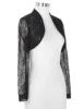 Veste à manches longues femme, manteau noir, court, boléro en dentelle, grande taille, vestes et manteaux femme automne printemps ► Photo 2/6