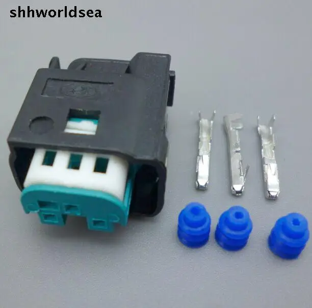Shhworldsea 5 комплектов 3 Булавки/способ 0.6 мм авто ограничитель датчик разъем, авто Водонепроницаемый Электрический разъем для BMW 1-967642-1