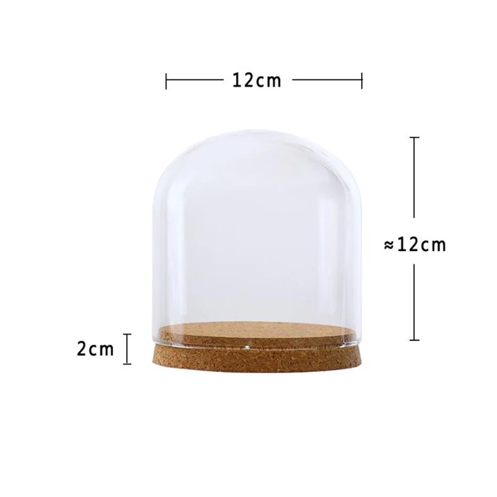 Glass Dome Cover Cloche Bell Jar Succulents Terrariums with Wood Cork Wedding Parties Decorations Miniatures Craft