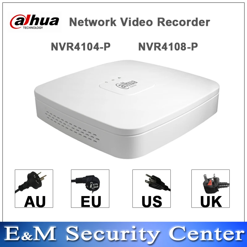  Original egnlish version dahua POE NVR 4/8CH 1U 4PoE Network Video Recorder NVR4104-P NVR4108-P 