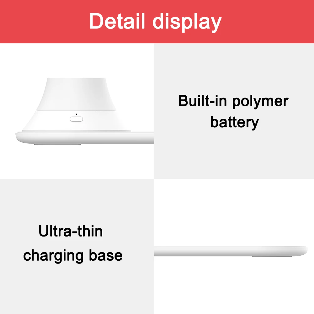 

LED Flicker-Free Eye Caring Night Light with Wireless Phone Charger for Reading GHS99