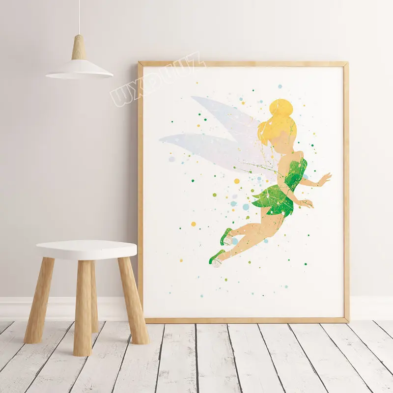 

Peter Pan pictures print watercolor poster children room decoration Art Decor Home Decor Painting living canvas painting A247