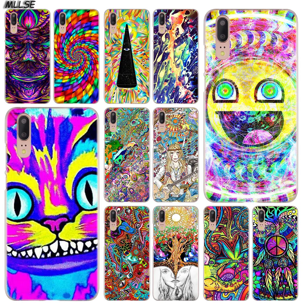 

MLLSE abstract art psychedelic trippy Fashion Case Cover for Huawei P30 P20 P10 P9 P8 Lite 2017 P30 P20 Pro Mini PSmart Plus Hot