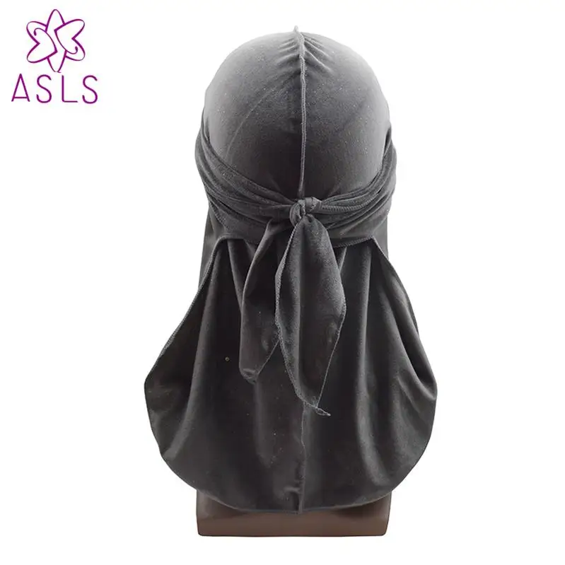 Премиум бархатный цветок shinny Durag 360, 540720 волн удлиненный хвост и широкие ремни для мужчин Du-RAG