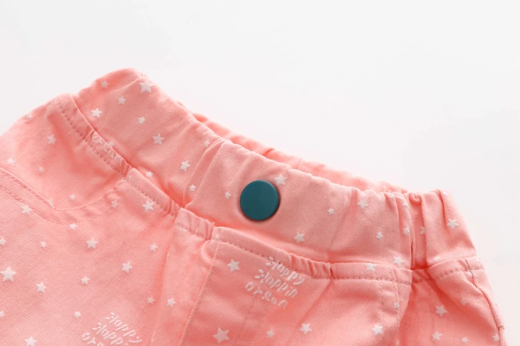 2018 3-12T Years Kids Children Cotton Solid Color Star Print Basic Elastic Capri Little Girl Tight Pants Spring Autumn Trousers (15)