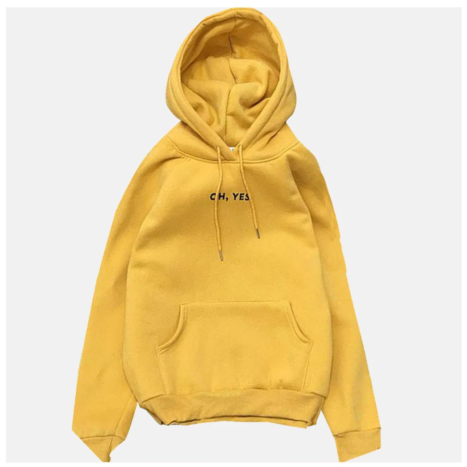 yellow plain sweatshirt
