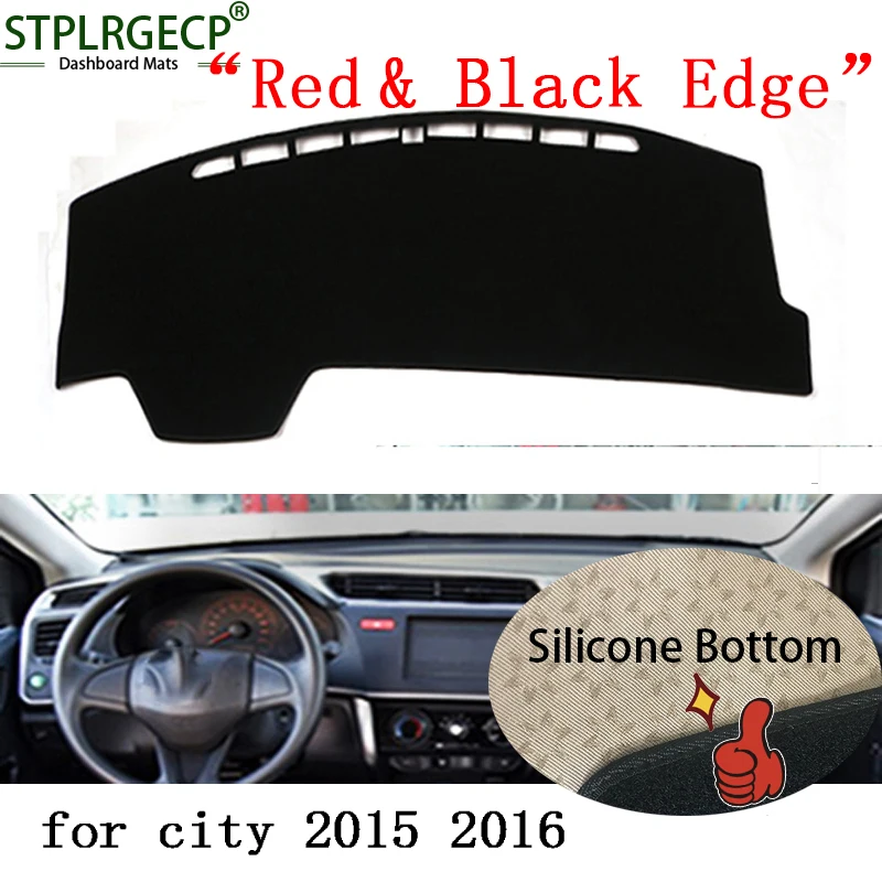 Stplrgecp Top Quality Double layer Dash Mat Dashmat Dashboard Cover Sun Shade Board Carpet for Honda city | Автомобили и