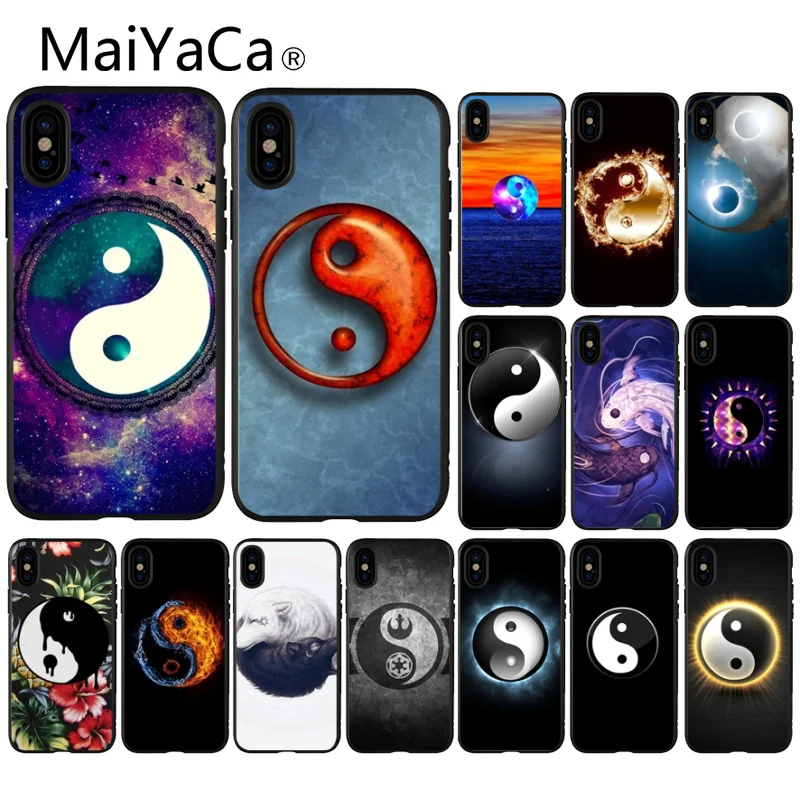 

MaiYaCa Printing Graffiti Yin Yang Coque Shell Phone Case for iPhone X XS MAX 6 6S 7 7plus 8 8Plus 5 5S XR
