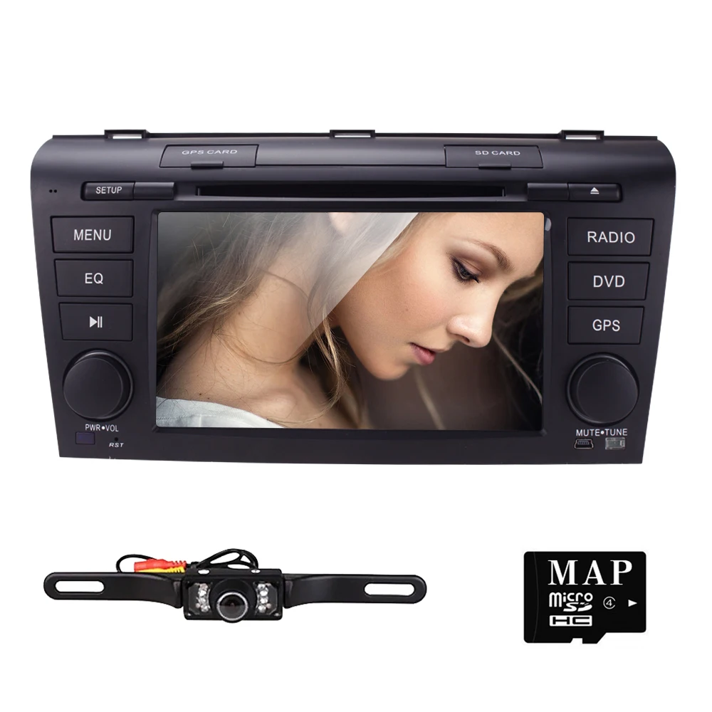 

Hizpo 2Din Radio Car DVD Multimedia Autoradio For MAZDA3 2004/2005/2006/2007/2008/2009 with 7 inch gps navigation audio SWC RDS