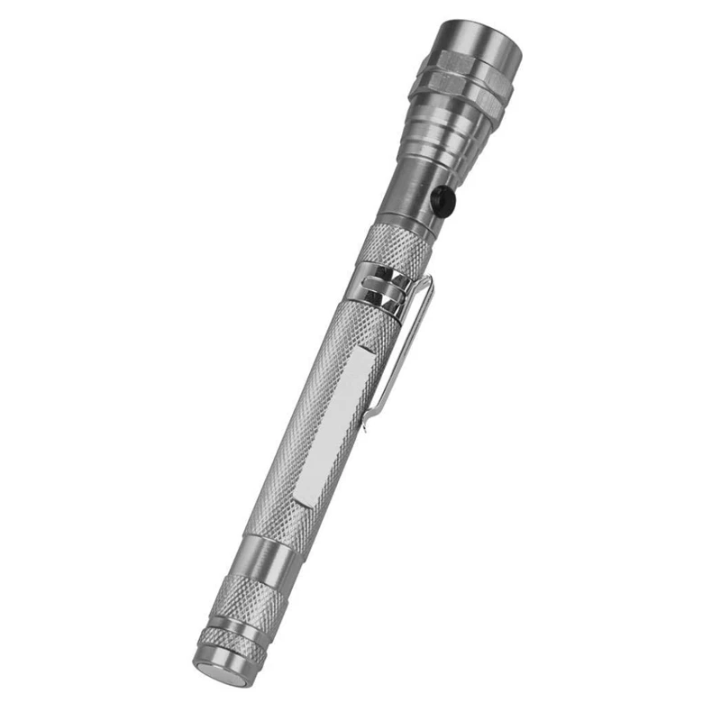 

Flexible Telescopic Expanding Magnetic Silver flashlight Tool