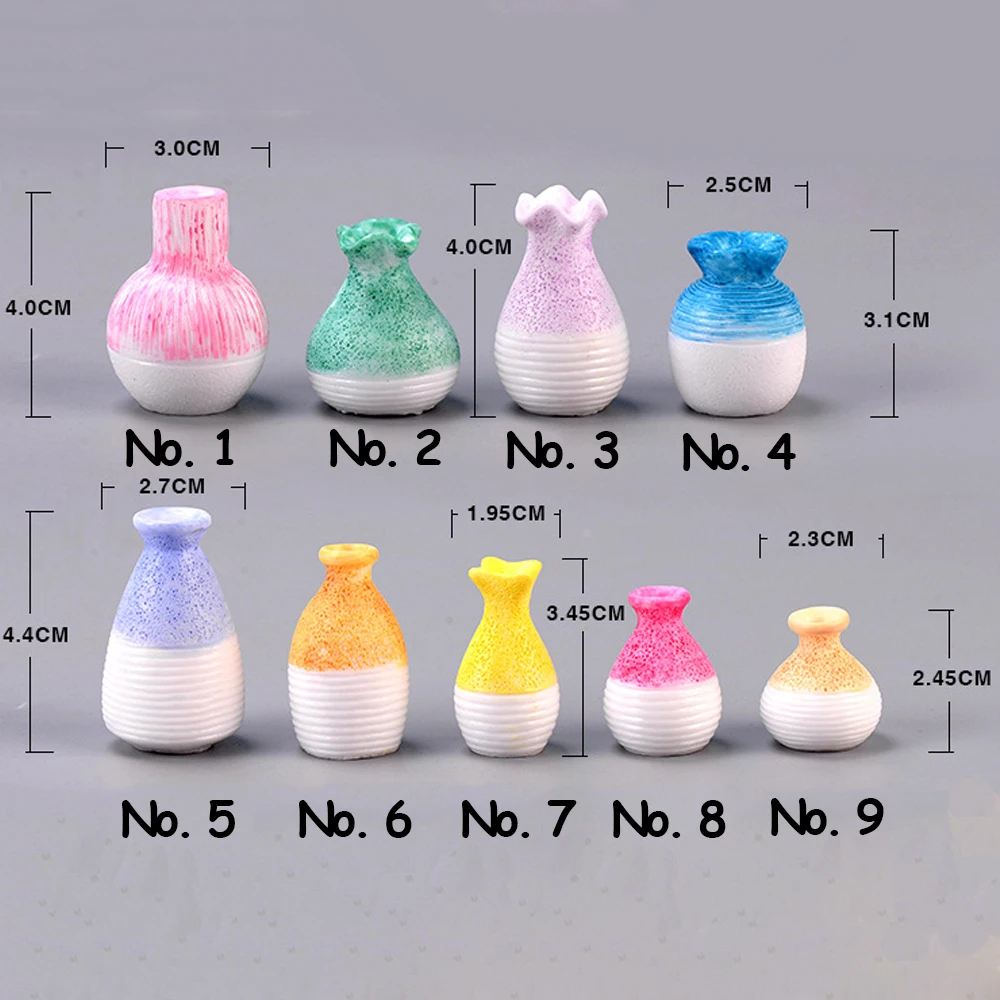 1 шт. Смолы миниатюрный маленький рот ваза растительный горшок DIY Ремесло Мини