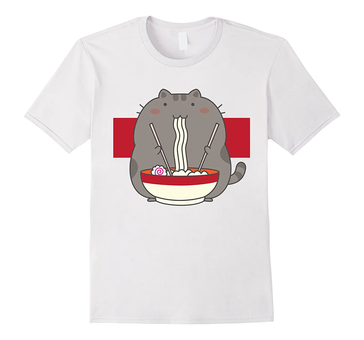 Ramen Noodles T Shirt Anime Ramen Cat Shirt Kawaii Gift 100 Cotton T