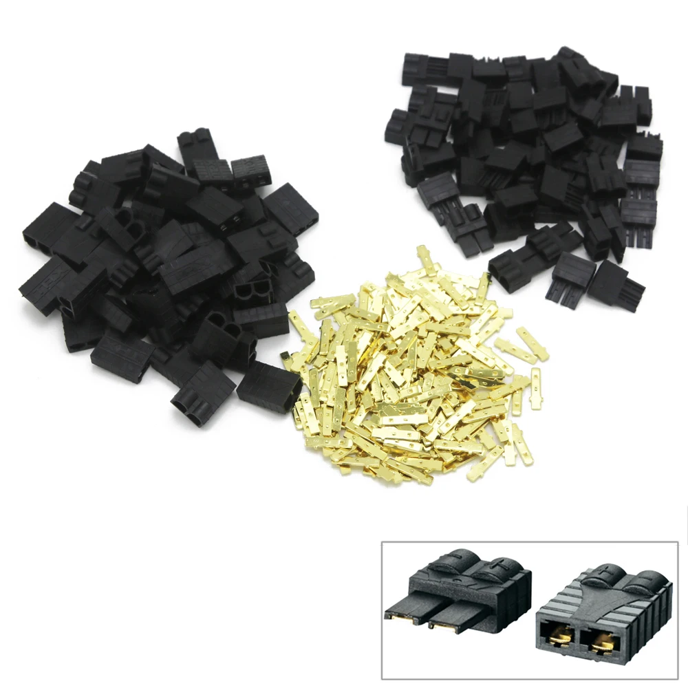 

100 x TRX Connector / TRX Plug for Lipo NiMh Brushless ESC Lipo Battery RC Connector Quadcopter Airplane (50 pair)