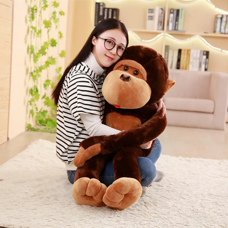 MIAOOWA 1PC 80CM Big Size Monkey Gibbon Doll Plush Toys Cute Monkey Plush Doll Animal Gorilla Doll Kids Children Birthday Gifts