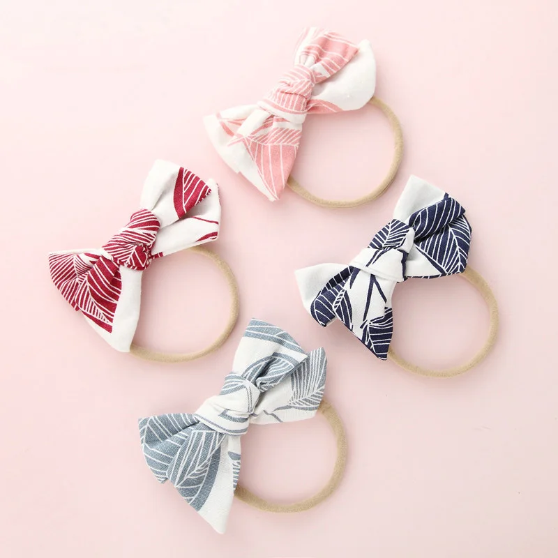 

10 pcs/lot, Hand Tied Fabric Bow Headbands or Hair Clips, Baby Shower Gift, Schoolgirl Hair Accessories