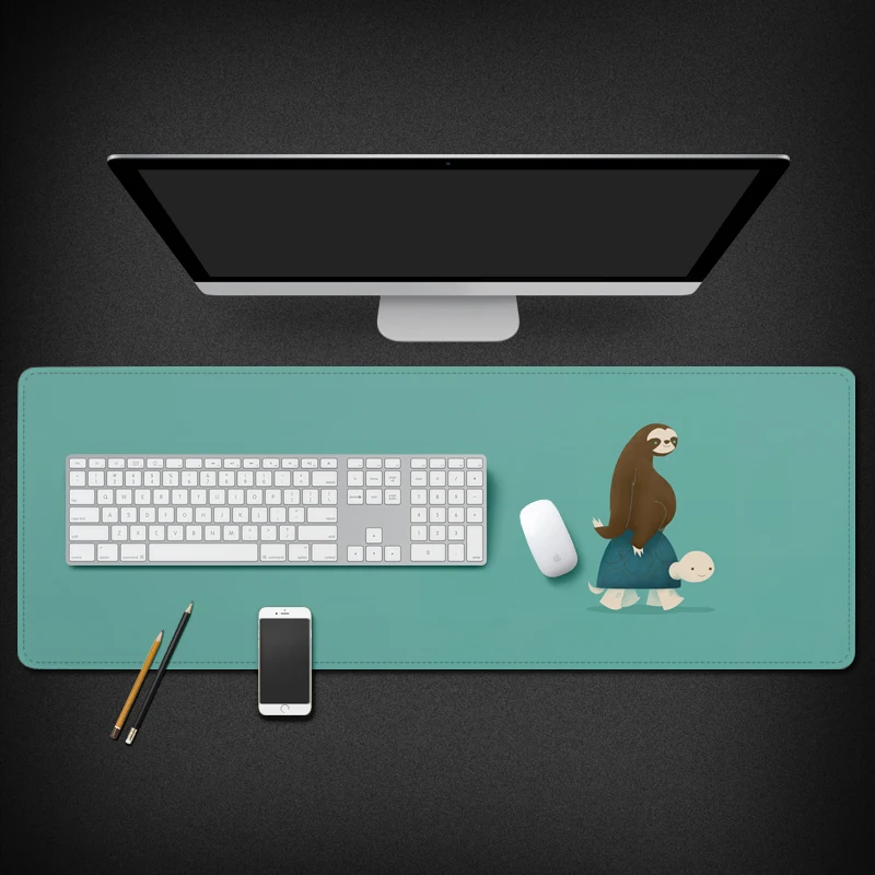 

[HFSECURITY] Customized Large Size Computer Gaming Mouse Pad Black Rubber Waterproof surface Mousepad Muismat