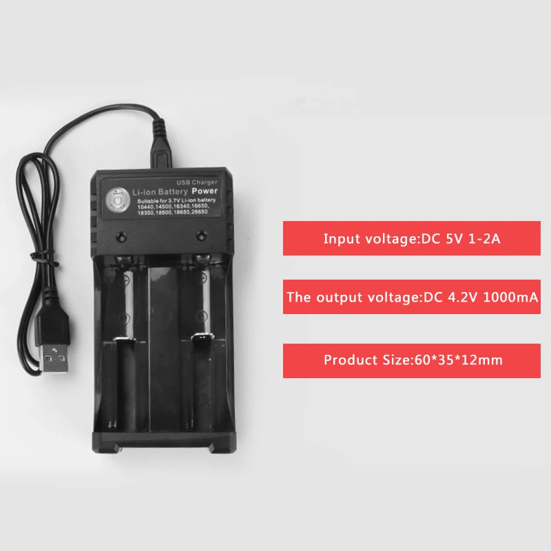 2 слота AC 110V 220V двойное зарядное устройство для 18650 3 7 V литий ионная