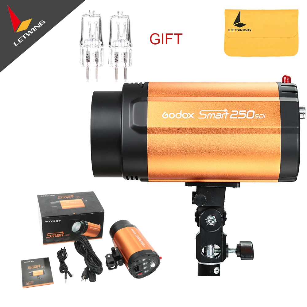 

Free Shipping New Version 250W Godox Smart 250SDI 250WS Photo Mini Studio Strobe Flash Speedlite Lamp Head 220V 110V