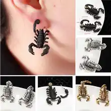 Модные новые мужские женские унисекс ювелирные изделия для ушей Панк 3D скорпион серьги-гвоздики ювелирные изделия