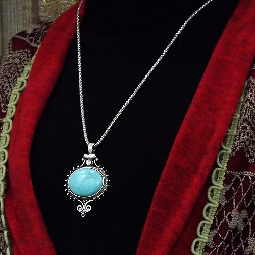 

Rhinestone Colar Big Necklace Hot Pendants Necklaces Tibet Long Jewelry Woman Maxi Necklace ZS-125